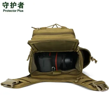 Balno pagalvių, su vienu objektyvu SLR Camera bag Daugiafunkcį Vandeniui Atsitiktinis Kamufliažas Armijos Vyrų Krepšiai nemokamai hologramos