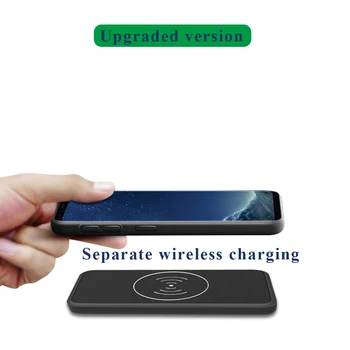 Baterijos Kroviklis Atveju, Samsung Galaxy S8 S9 Plus Minkštos TPU Įkrauti Telefono Maitinimo Padengti Samsung Note 8 9 Pastaba baterija Atveju