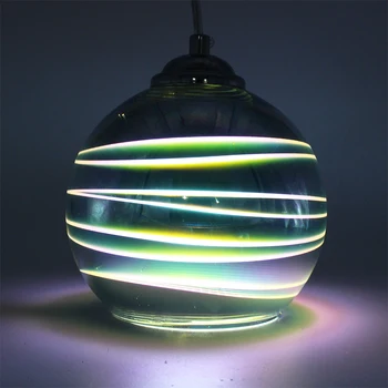 BDBQBL Naujovė E27 LED Kabo Lempa 3D Spalvinga Serija Stiklo Sieniniai šviestuvai Šiuolaikinės Hanglamp, Miegamojo, Valgomojo Kambarį