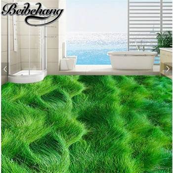 Beibehang Užsakymą 3d grindys filmas pagal ilgis plotis užsakymą 3D kūrybos žalia žolė grindys pasta