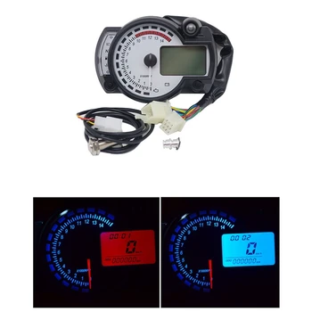 Bendrieji LCD Skaitmeninio Motociklo Spidometras Odometras Reguliuojamas MAX 299KM/H, 2 Spalvų LCD Ekranas