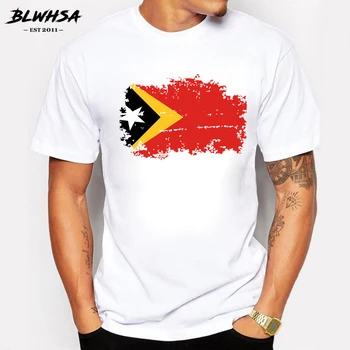 BLWHSA Rytų Timoras Vėliavos Vyrų T shirts Vasaros Mados Trumpas Rankovės Medvilnės Dizainas Nostalgija T-marškinėliai Vyrams, Juokinga Marškinėlius