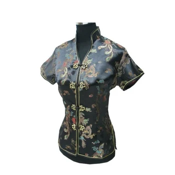 Bordo Derliaus Vasarą Nėriniai Siuvinėjimo Kinų tradicija Moterų viršuje palaidinė marškinėliai Dydis S M L XL XXL XXXL 021119