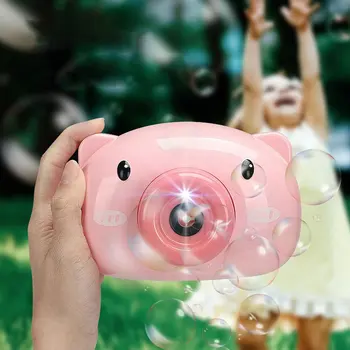 Burbulas Mašina Mielas Animacinių Filmų Kiaulių Kamera Vaikams, Kūdikių Lauko Automatinė Burbulas Maker Dovana Draugei, Vonios Žaislas Vaikams