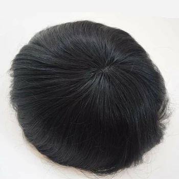BYMC Bauda Mono Mens Toupee Vyrų'Fashion Hairpieces Žmogaus Plaukų Pakeitimo Sistemų Vyrų Plaukų Slinkimas Sprendimai Corta Pelo Hombre