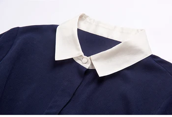 CISULI Mulberry Šilko Palaidinukės ilgomis Rankovėmis Marškinėliai Moterims Nauja Tendencija 2019 Mados Spliced Office Palaidinė