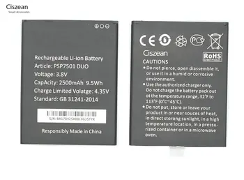 Ciszean 2vnt/daug Pakeitimo Li-ion Baterija Prestigio Malonės R7 PSP 7501 DUO PSP7501 DUO 2500mAh Mobiliojo Telefono Baterija