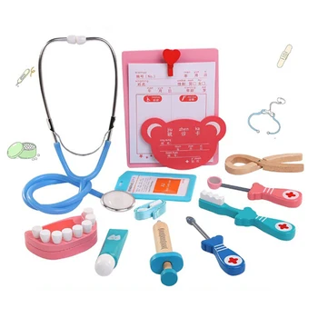 Cosplay Gydytojas žaidimas žaislas, stomatologas, medicinos Apsimesti Žaisti Gydytoją childrenwooden žaislai juokinga vaizduotę, gyvenimo