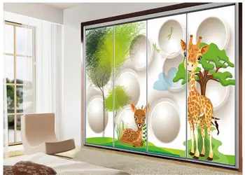 Custom 3d foto tapetai, 3d sienų freskomis tapetai Boutique hd 3 d gyvūnų TV nustatymas siena pasaulio vaikų namų dekoro