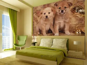 Custom foto tapetai, 3D stereo animacinių filmų gražių šunų freskos vaikų kambario, miegamojo pet shop tapetai, freskos