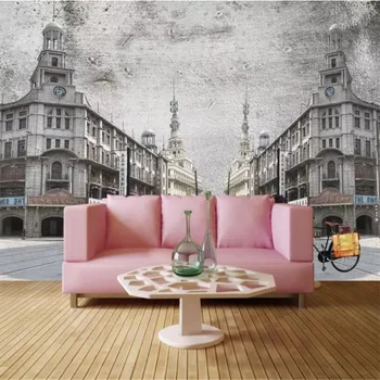 Custom foto tapetai, 3D stereo custom Europos miesto gatvės fone, sienos, namo apdailos freskos kambarį tapetai