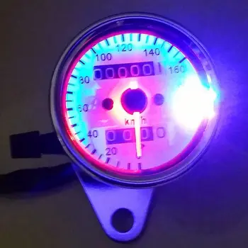 Custom LED Backlight Signalas Universalus Motociklas Ridos KMH Spidometro Daviklis