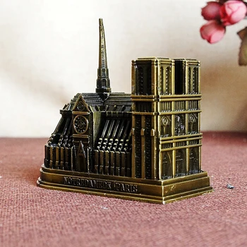 Derliaus Metalo Cathedrale Notre Dame de Paris Modelis Paris Notre Dame Pastato Statulėlės Namų Biuro Dekoras, Dovana 2019