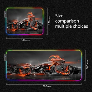 Didelis Pelės Mygtukai RGB 900x400mm Motociklo Custom Design neslidus Lockedge Kompiuteris LED Žaidimas LOL CSGO Labiausiai Tvirtos Pelės Mygtukai XxL