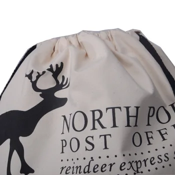 Didmeninė 100vnt/daug Kalėdinių dovanų maišelis didelis drobė Santa maišas elnių organinių sunkiųjų drobės maišelį raišteliu