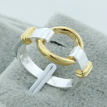 Didmeninė Meilė Širdyje Romantiškas 925 Solver Moterų Žiedai 4 Stilius dviejų spalvų Aukštos Kokybės Papuošalai, Žiedai, Vestuvių Dalyvavimo Šalies