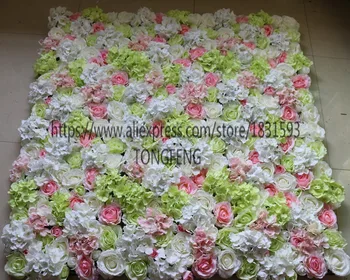 Dirbtinio šilko hydrangea bijūnai, rožių gėlių sienos vestuvių fone, dekoruoti gėlių etape apdailos 10vnt/daug TONGFENG