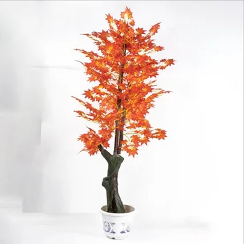 Dirbtinis klevo medžio Patalpų dirbtinės gėlės Viešbutis apdailos imituojamas augalai Vestuvių buitinių grindų apdaila