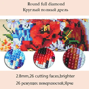 DPF visiškai apvalus Deimantas siuvinėjimo Pink peony diamond kryželiu mozaika 