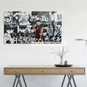 Drobė Anime kageyama Haikyuu Nuotraukas, Namų Dekoravimas Paveikslų, Plakatų HD Spaudinių Sienos Meno Modulinės Kambarį Įrėminti