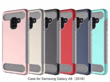 Dual Layer Šarvai Hibridas TPU PC Back Case For Samsung Galaxy A8 Sunkiųjų Telefono Dangtelį Atveju, Samsung Galaxy A8 Plus (2018 m.).