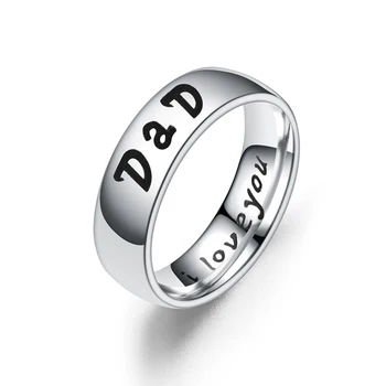 ERLUER Stilingas nerūdijančio plieno tėvo diena žiedai vyrams turi mylinčią šeimą asmenybės motinos diena dovanų žiedą, moterims