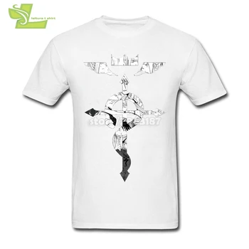 Fullmetal Alchemist Logotipą, Stilingas T Shirts Vyras Įgulos Kaklo Trumpomis Rankovėmis T-Shirt Naujo Stiliaus Marškinėliai Spausdinimas