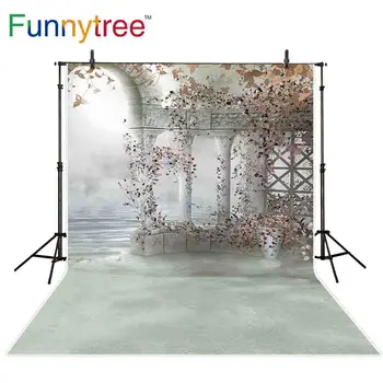 Funnytree stebuklų rūmai fotografijos fonas vestuvių gėlių fone photobooth foto studija photocall audinys spausdinti