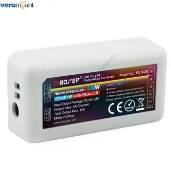 FUT038 MiBoxer RGBW LED Juostos Valdiklis DC12-24V Paramos 2.4 G RD Belaidės 4-Zona, WiFi PROGRAMĖLĖ Balsas Kontrolės 5050 RGBW Juostelės