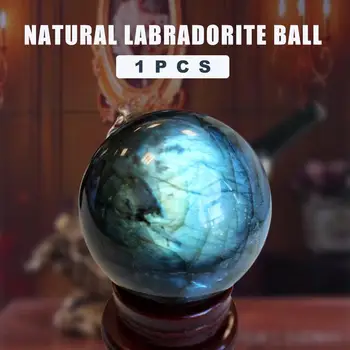 Gamtos Labradoras Rose Kvarcas, Ametistas Srityje Kristalas Crystal Ball Dekoracija Gyvenimo Kamuolys Gydymo citrinas rašė D6F4