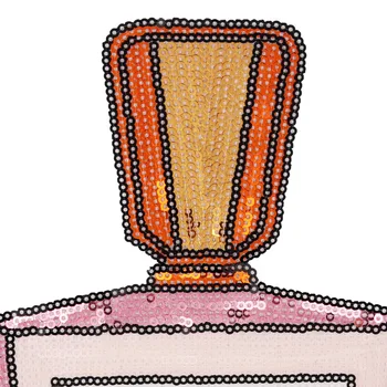 GUGUTREE siuvinėjimai Blizgančiais didelis kvepalų buteliuko pleistrai patinka pleistrai emblemos aplikacijos lopai drabužių JW-31