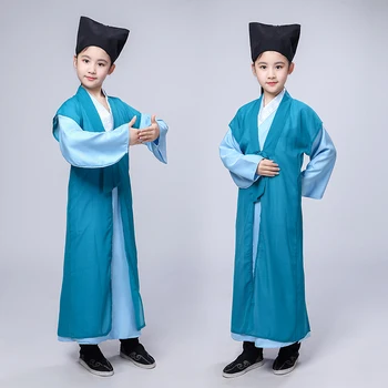 Hanfu vaikai kinijos tradiciniais kostiumais mergaičių kinų kostiumas berniukams senovės kinų kostiumas etape dėvėti veiklos kostiumas