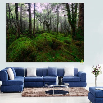 HD 3D Spausdinimo Žalia Miško Atspalvių Pavasario Kraštovaizdžio Tapyba ant Drobės, Sienos Meno Nuotrauką Gyvenamasis Kambarys Sofos, Namų Dekoro Plakatas