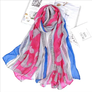Hijab Šalikas Ilgas Moterų Šilko Skara Laukinių Šalikai Moterų Minkštas Kvėpuojantis Rudens Ir Žiemos Banga Tulpių Moterų Skara foulard