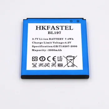 HKFASTEL BL197 BL 197 baterija Lenovo A800 A820 A798t S720 S720i S750 S870e S868T S889 originalios Mobiliojo telefono baterijas 2000mA