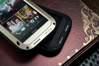 HTC One M8 Originalus Meilės Mei Tak Spuer Vandeniui Aliuminio korpusas M8 gorilla glass+Aliuminio Metalo Šarvai atveju