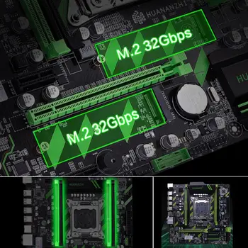Huananzhi X79 motininė Plokštė X79 LGA2011 ATX SATA3 USB3.0 Dual PCI-E 16X NVME M. 2 SSD Paramos REG ECC RAM Xeon E5 CPU