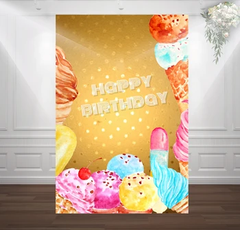 HUAYI su gimtadieniu Ledų temą fotografijos fonas foto fone mergina Gimtadienio baby shower dekoro sm-173