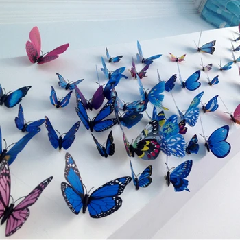 Imituojamas žaislas drugelis 3D spalvotas drugelis lipdukas, žaislai, namų dekoro Klasikiniai Vaikų Žaislai, Gimtadienio Dovanos vaikams