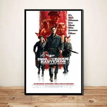 Inglourious Basterds Quentin Tarantino Klasikinis Filmas Derliaus Bradas Pittas Meno Drobė, Tapyba, Plakatas Sienos, Namų Dekoro