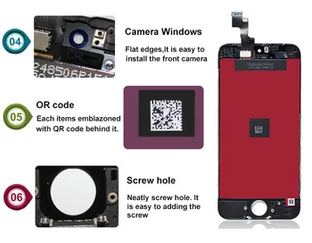 IPhone 5 Ekrano Pakeitimas Juoda Panelė Sintron OEM LCD Ekranas Jutiklinis Ekranas skaitmeninis keitiklis Surinkimo, Remonto, įskaitant Nemokamus Įrankius