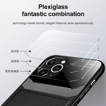Iphone 6 7 8 6S Plus 11 Pro Max Minkštas Rėmas atsparus smūgiams Atveju iphone, SE 2020 X XR XS MAX Objektyvo Apsauga Odos Galinį Dangtelį