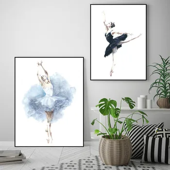 Ir HD Spaudinių Sienos Meno Tapybos Drobės Nuotraukų Beautiful Baleto Mergina Šokėja, Apdailos Šiaurės Cuadros Plakatai Kambarį
