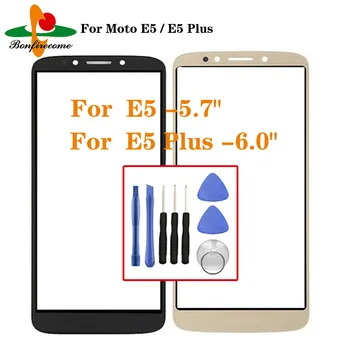 Išorinis Ekranas Motorola Moto E5 Jutiklinis Ekranas, Priekinis Skydelis, Moto E5 Plius LCD Ekranas Išorinis Stiklinį Dangtelį Objektyvo Pakeitimo