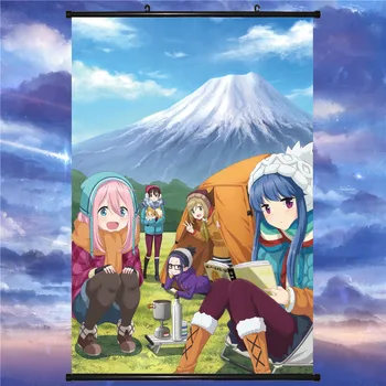 Japonų Anime Ramus Stovykla Kagamihara Nadeshiko & Shima Nin & Inuyama Aoi Namų Dekoro Sienos Pažymėkite Plakatas Dekoratyvinis Nuotrauką