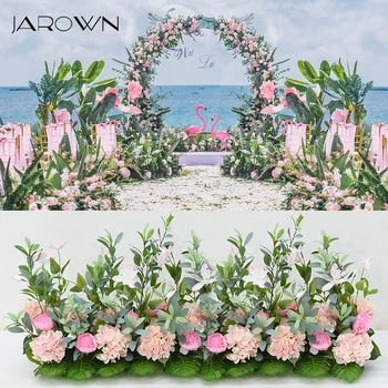 JAROWN Vestuvių Dekoravimas Dirbtinių Rožių Hydrangea Netikrą Gėlių Eilėje T Etape Puošimas Vestuvių Namų Šaliai Tiekia Flores