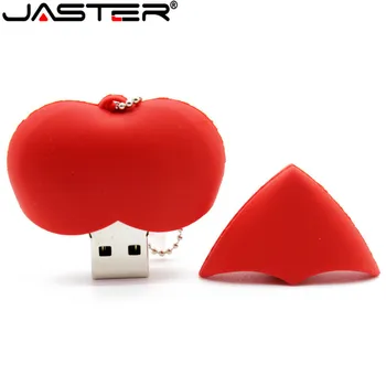 JASTER Meilė širdies stiliaus usb flash drive, pen drive 4gb 8gb 16gb usb stick pendriver USB 2.0 u disko atmintinę karoliai