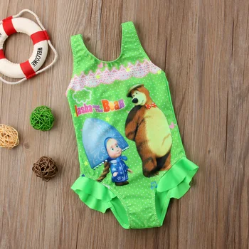 JAV Vaikai, Kūdikis, Kūdikis Cartoon Vienas Gabalas Monokini Bikini maudymosi kostiumėlį, maudymosi Kostiumėliai, Maudymosi Kostiumą, Biquini Paplūdimio
