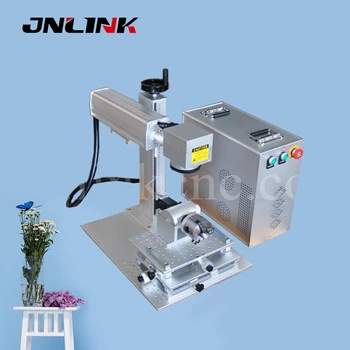 JNLINK kinija geriausias RAYCUS šaltinis 30W pluošto lazeriu ženklinimo mašina su sukamaisiais 1064nm impulso operaciją jelwellery plieno spalva