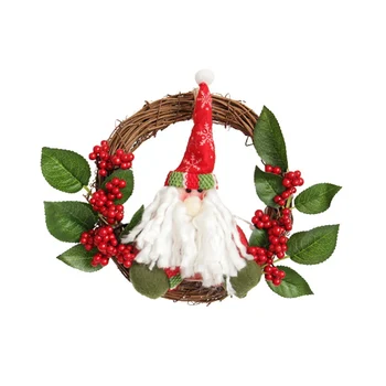Kalėdinis Namų Dekoras Sienų Apdailai Ornamentu Modeliavimas Netikrą Gėlių Kabo Vainikas Durų Kabo Dirbtinių Augalų Pakabukas